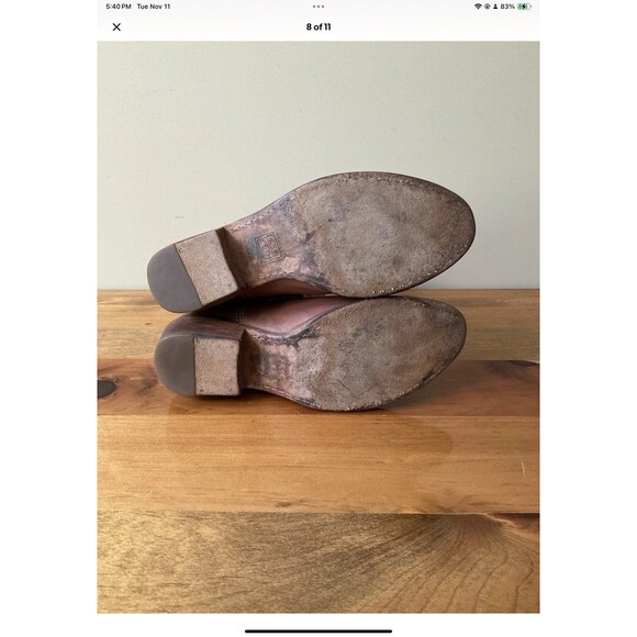 Frye Carson Shortie Boots Womens 7.5 B Brown Leather Western Pull Up Shoes 76460 - Picture 8 of 11